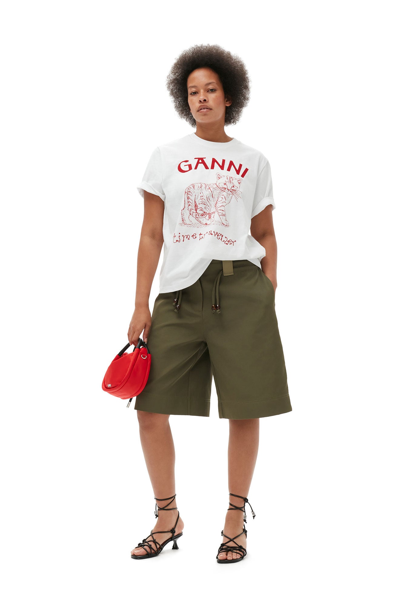 GANNI - Future Heavy Jersey Relaxed T-shirt - KitiCymru