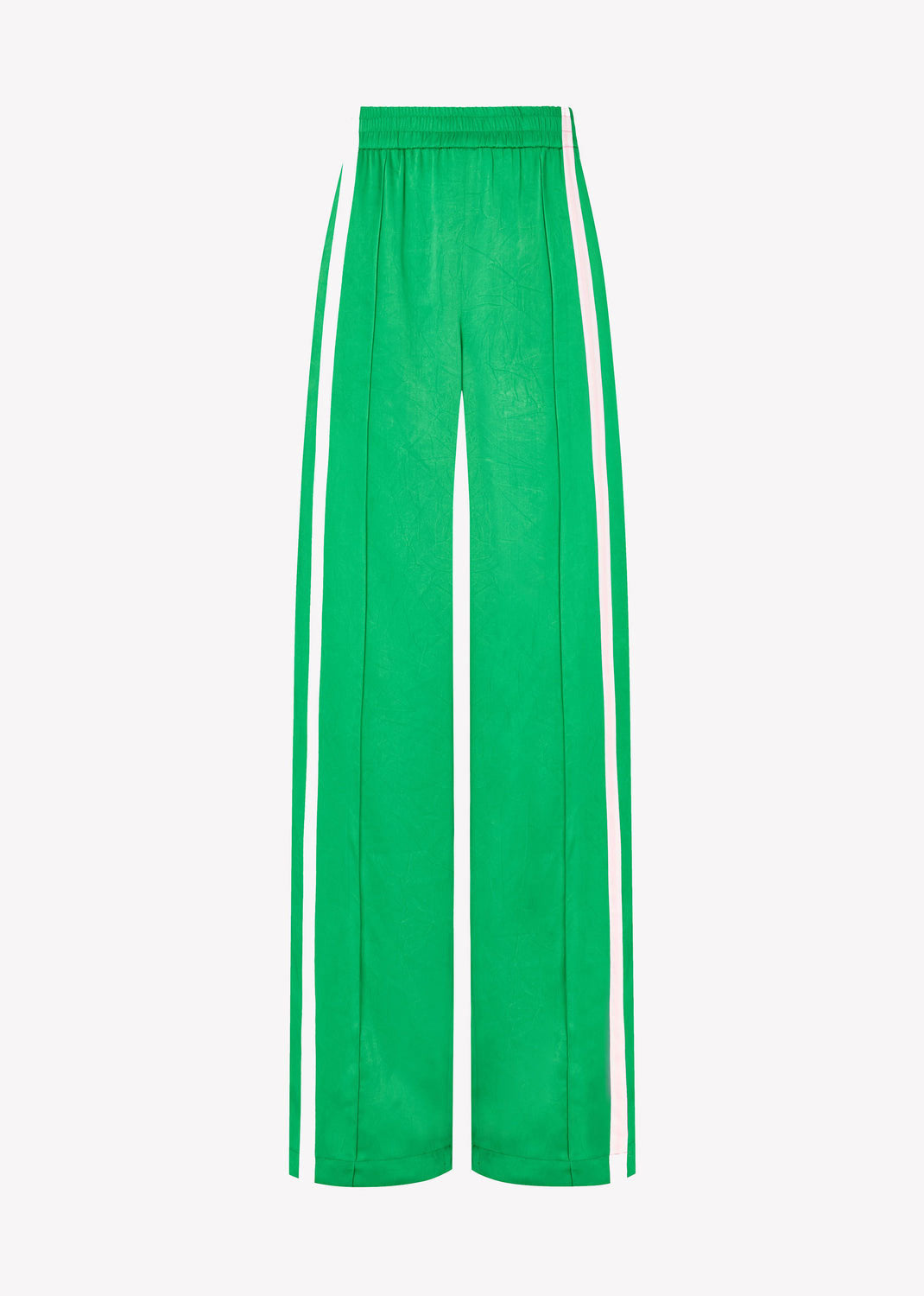 Serena Bute Crinkled Satin Serena Jogger - Classic Green