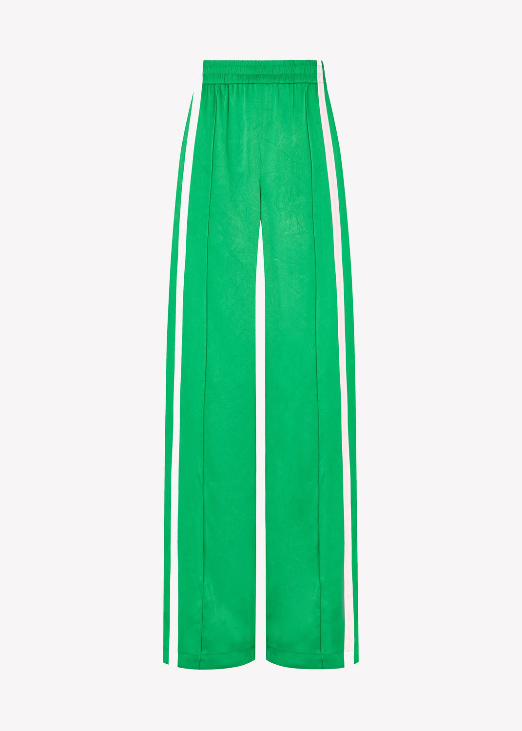 Serena Bute Crinkled Satin Serena Jogger - Classic Green