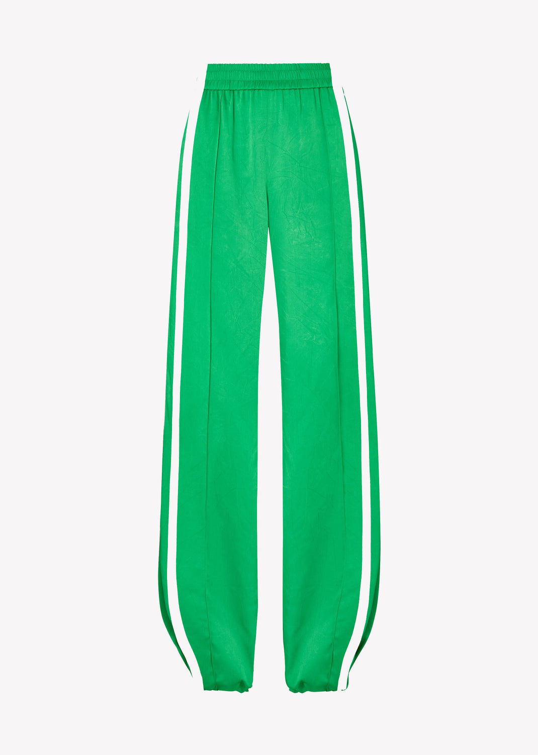 Serena Bute Crinkled Satin Serena Jogger - Classic Green