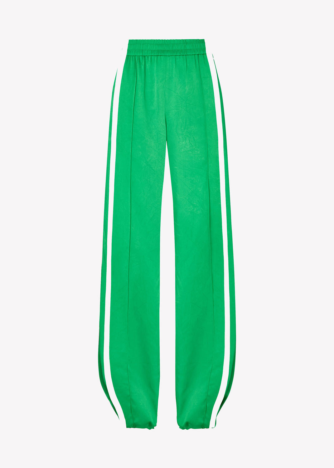 Serena Bute Crinkled Satin Serena Jogger - Classic Green