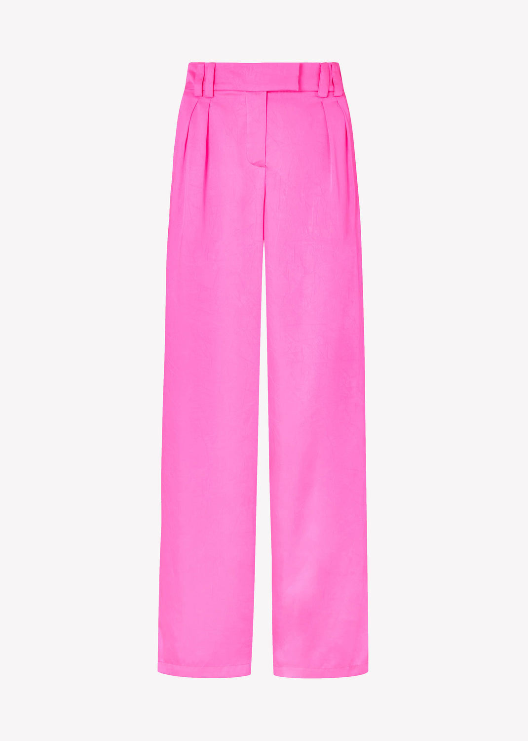 Serena Bute Crinkled Satin Boyfriend Trousers - Shocking Pink