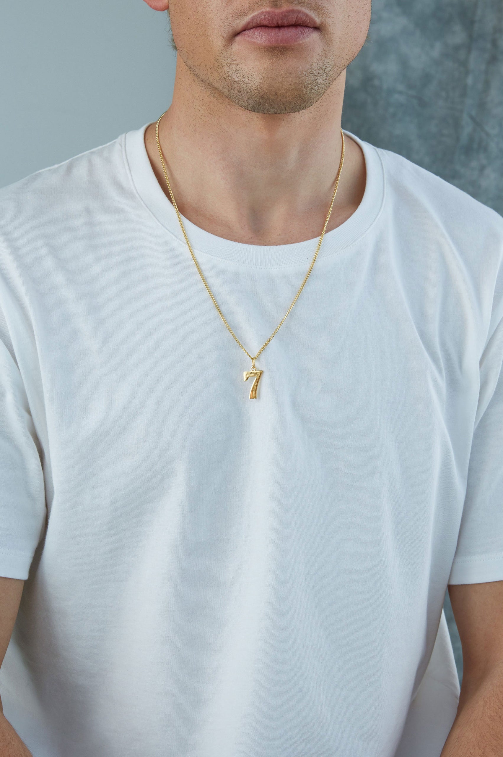 Tilly Sveaas Men's Gold Lucky No 7 Necklace