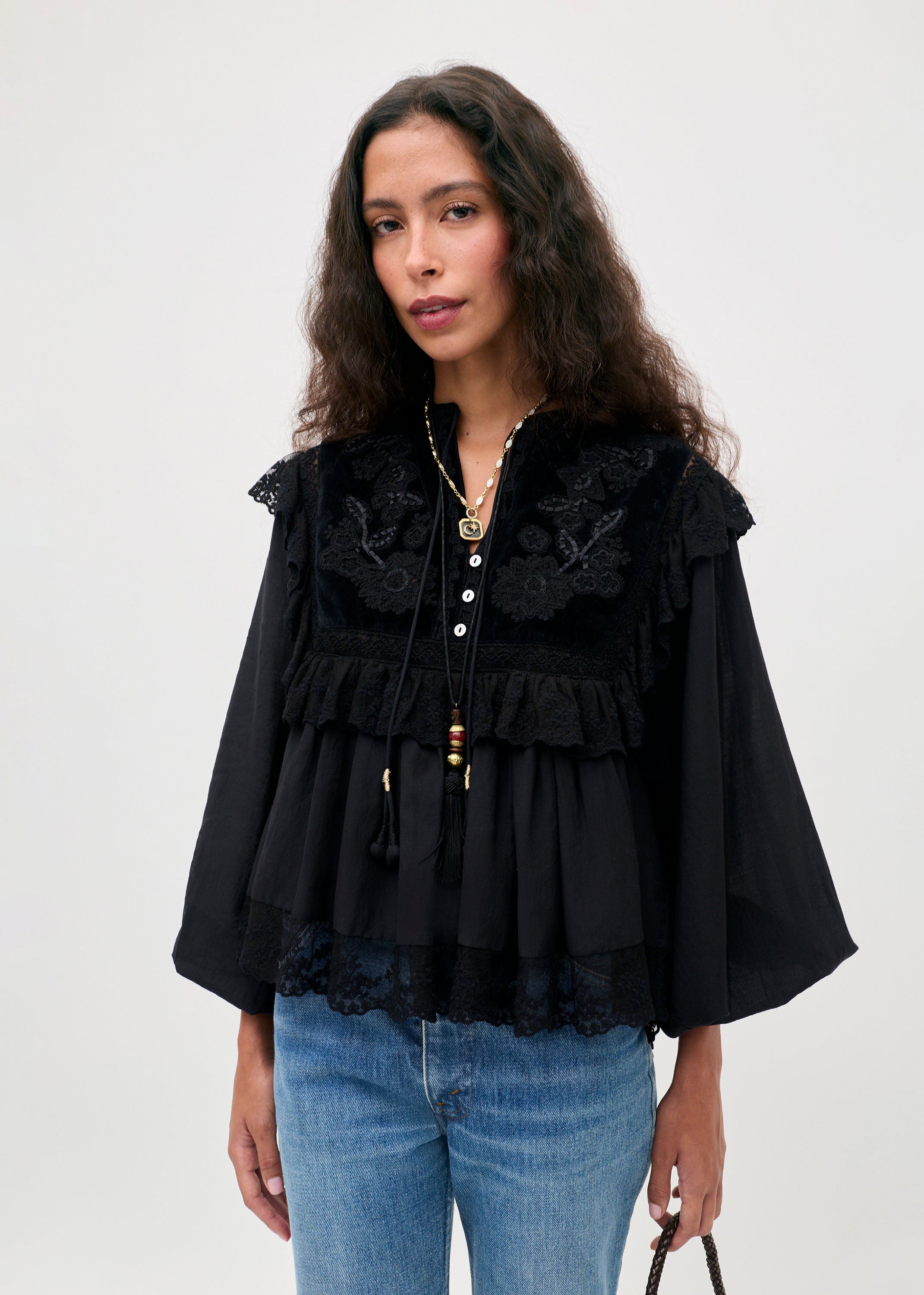 Rixo Diann Embroidered Cotton Blouse