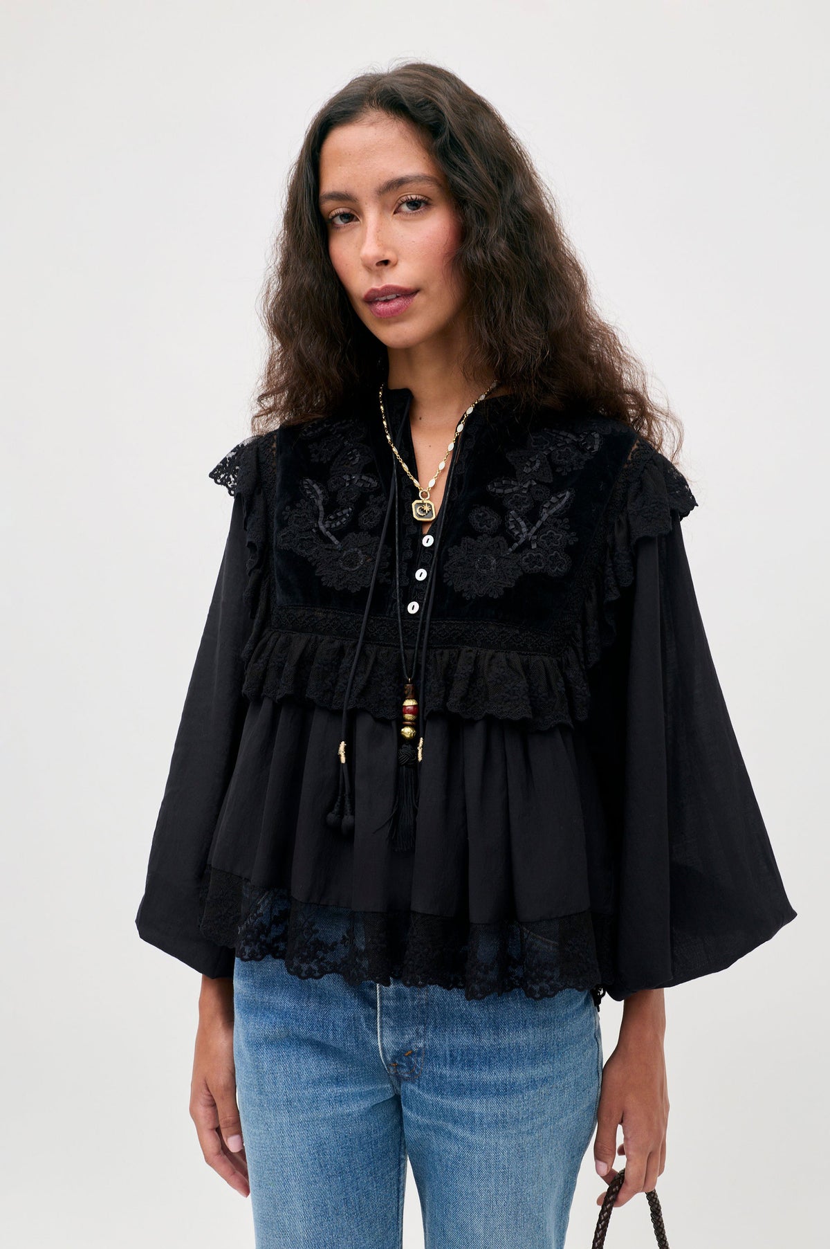 Rixo Diann Embroidered Cotton Blouse