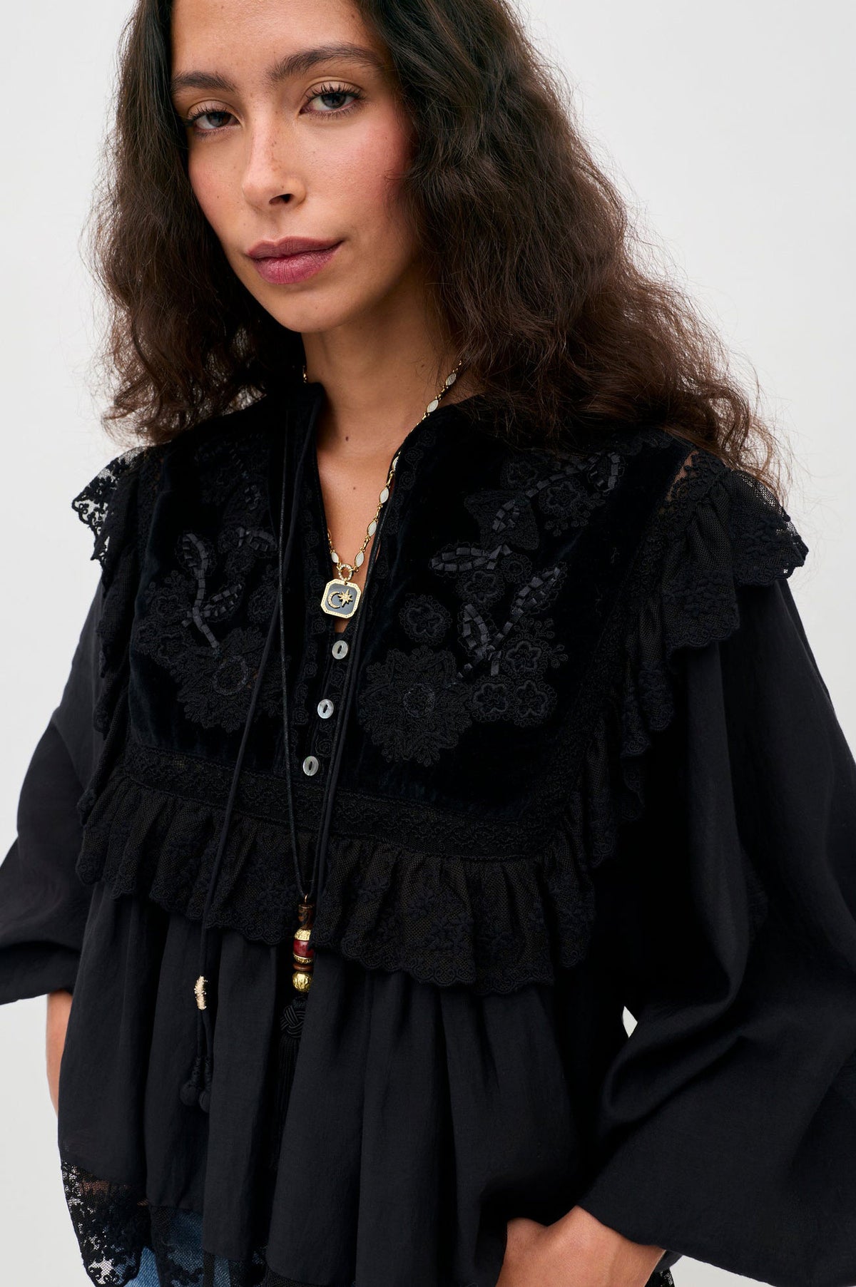 Rixo Diann Embroidered Cotton Blouse