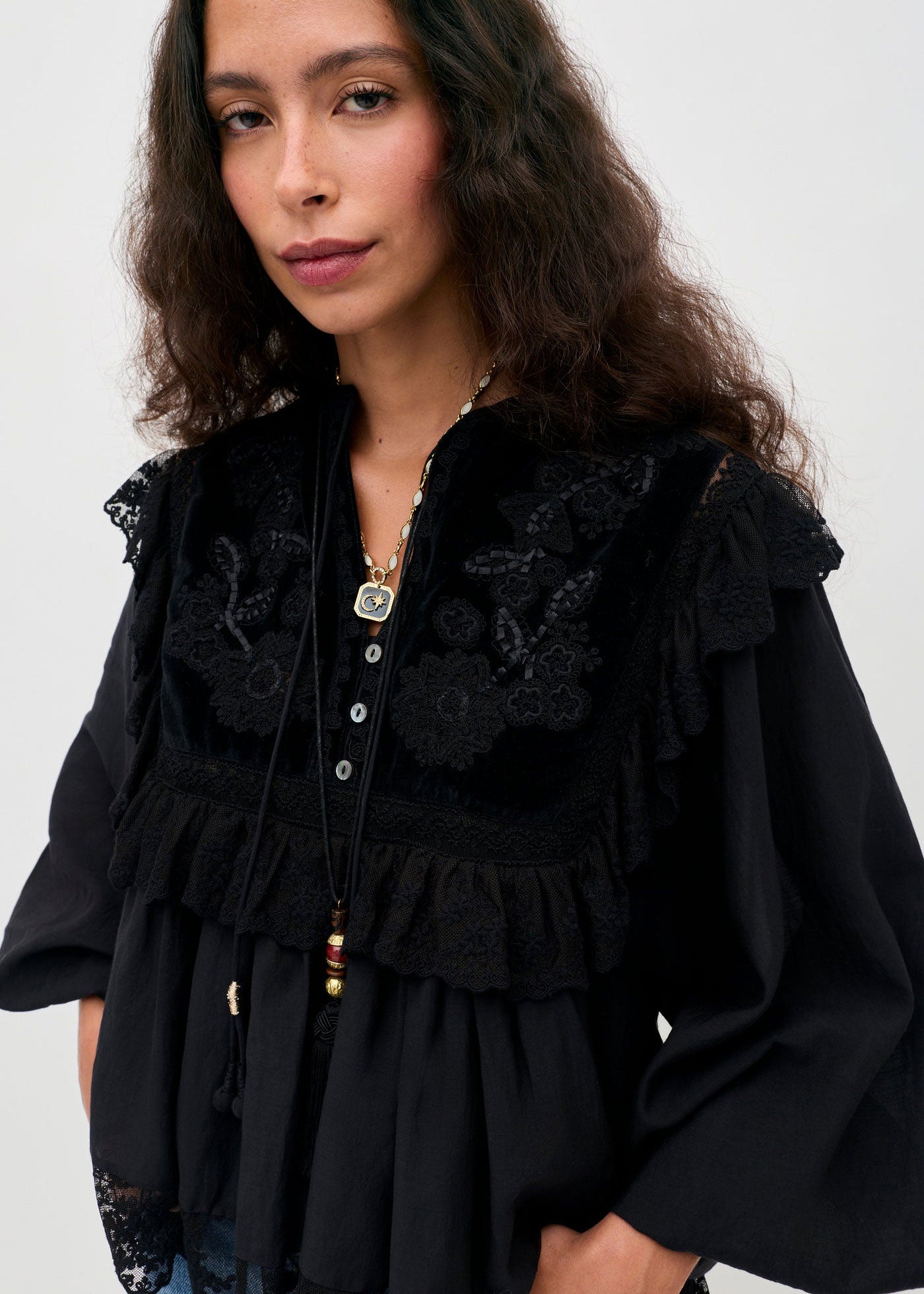 Rixo Diann Embroidered Cotton Blouse