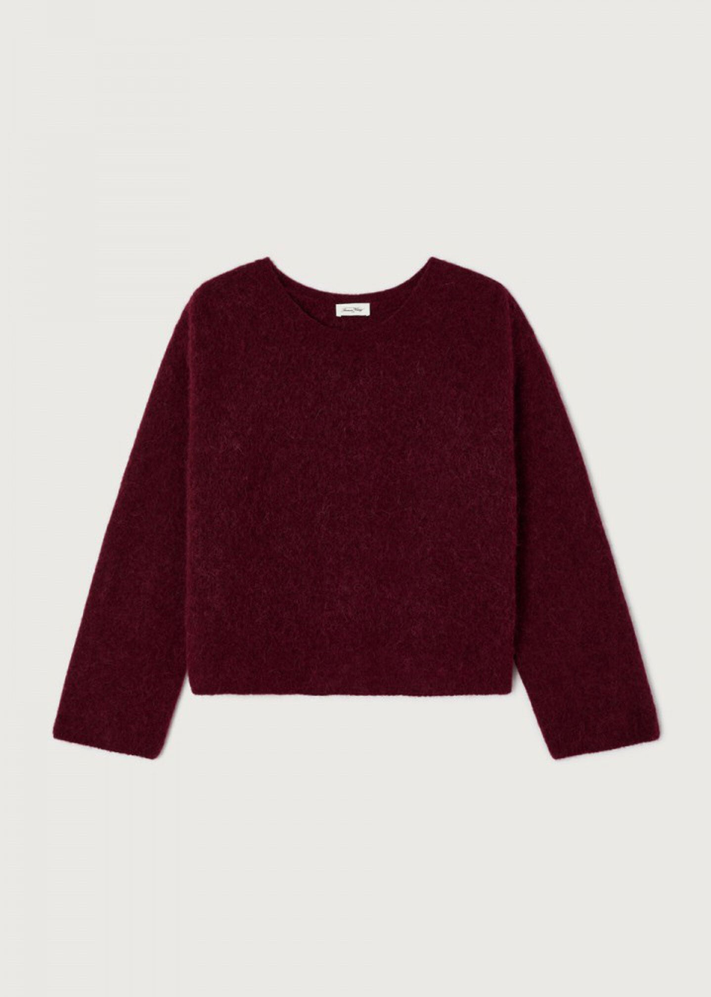 American Vintage Vitow Sweater - Dark Red Melange