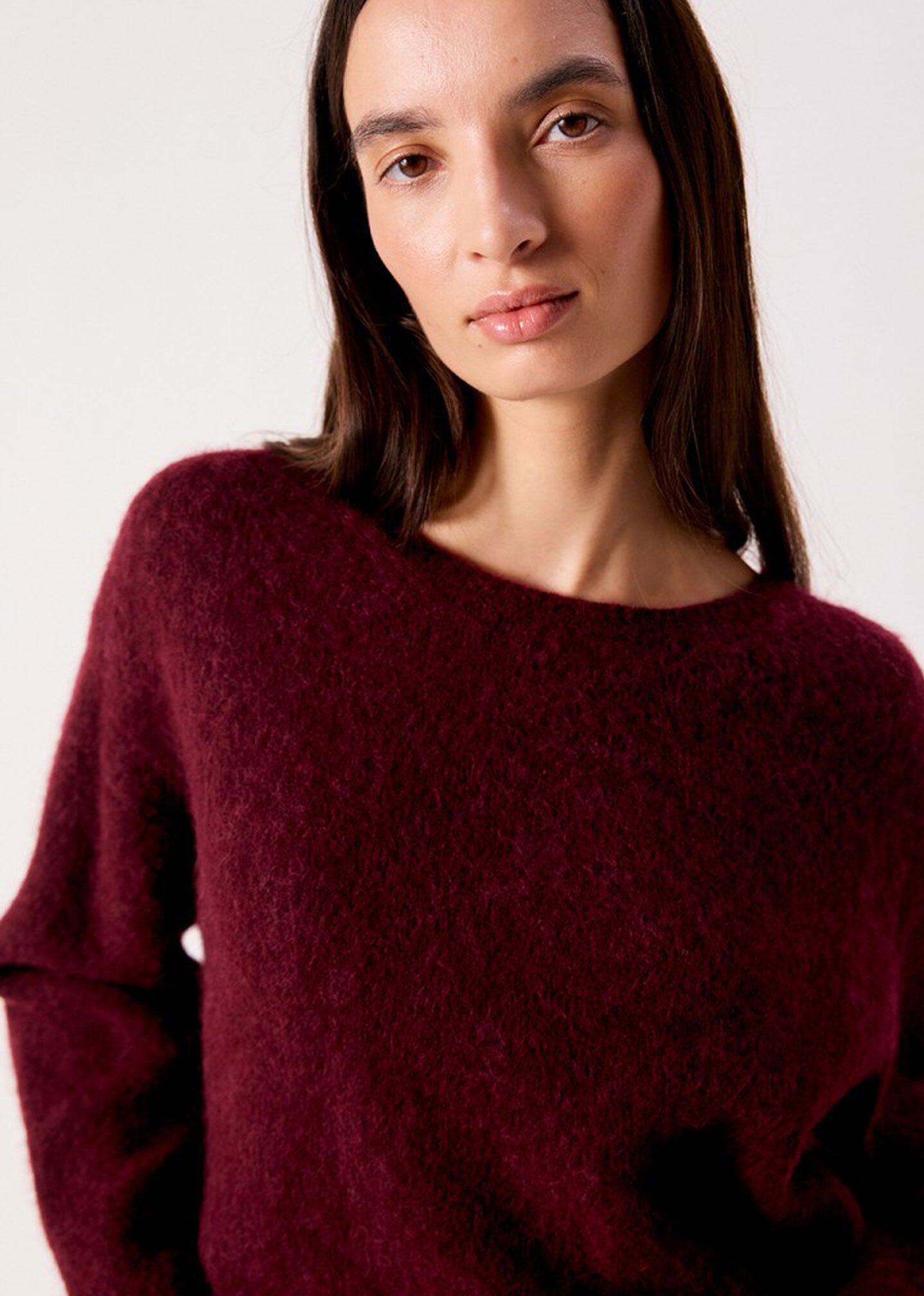 American Vintage Vitow Sweater - Dark Red Melange