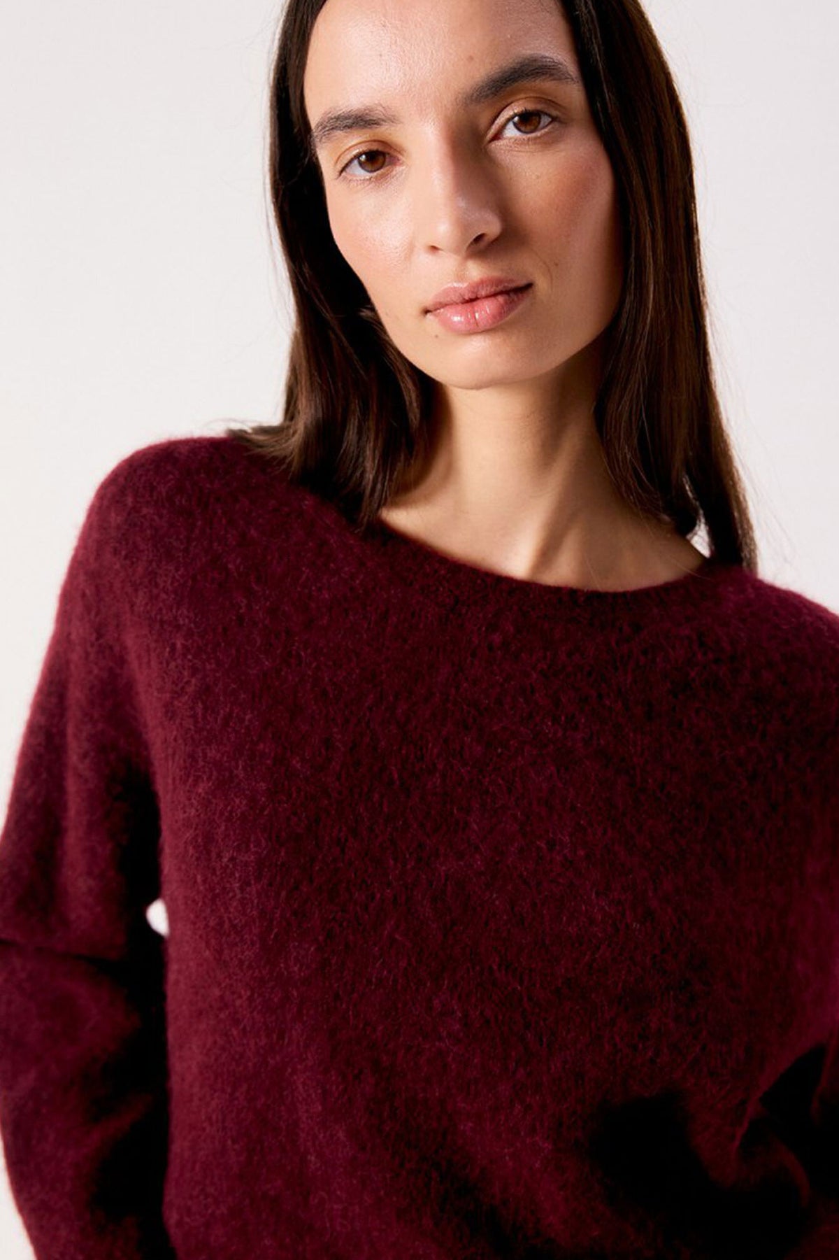American Vintage Vitow Sweater - Dark Red Melange