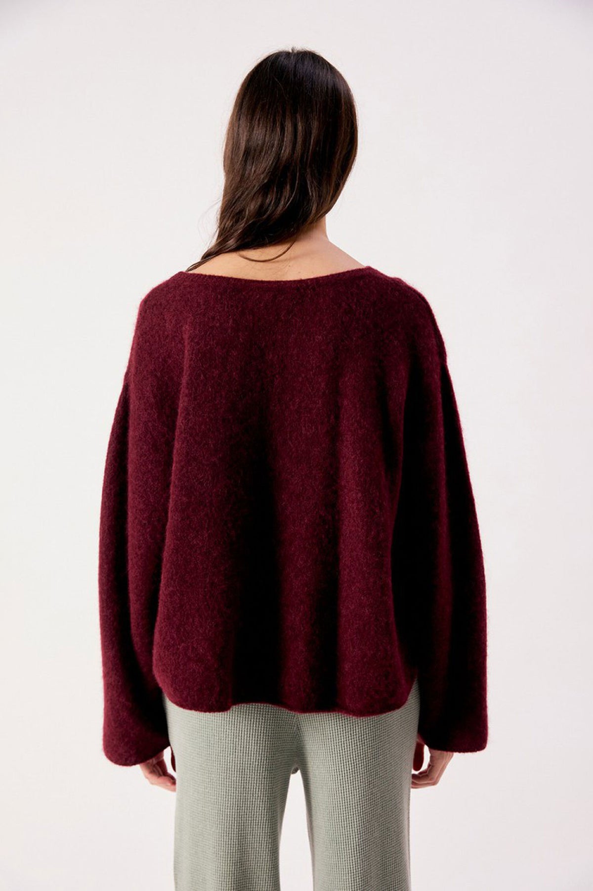American Vintage Vitow Sweater - Dark Red Melange