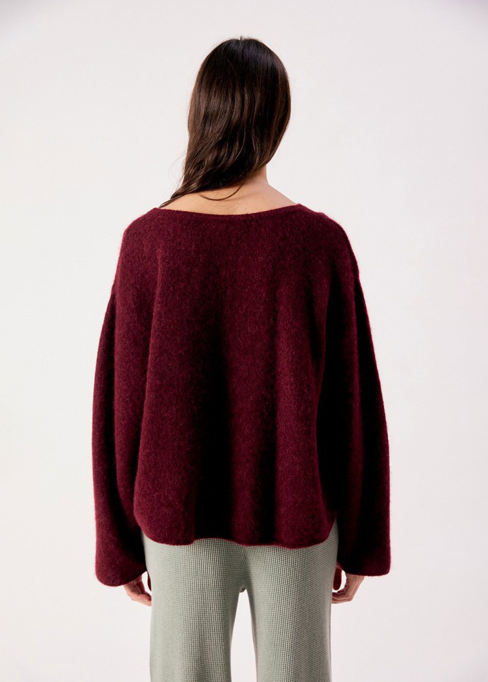 American Vintage Vitow Sweater - Dark Red Melange