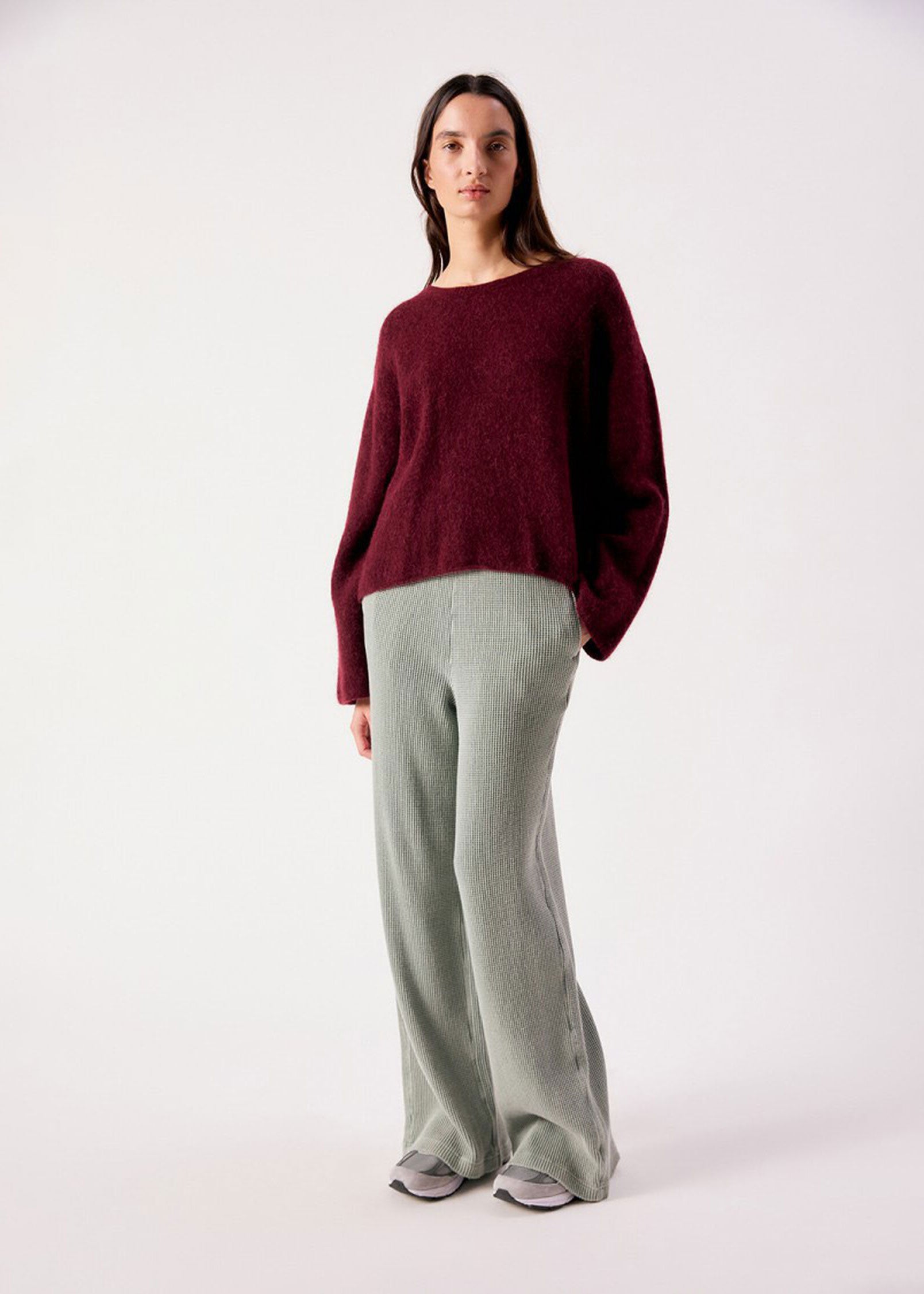 American Vintage Vitow Sweater - Dark Red Melange