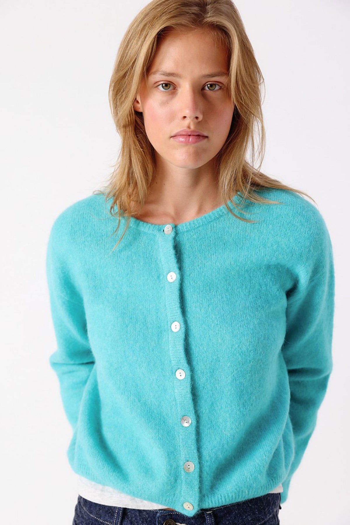 American Vintage Vitow Cardigan - Turquoise