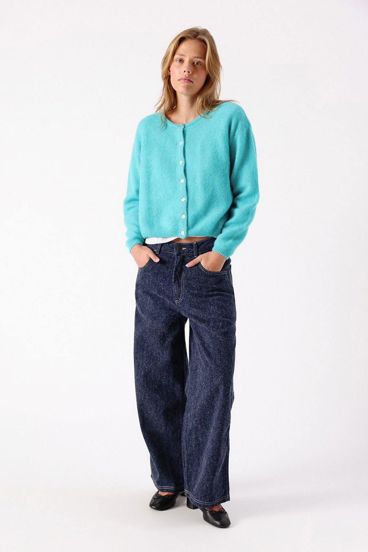 American Vintage Vitow Cardigan - Turquoise