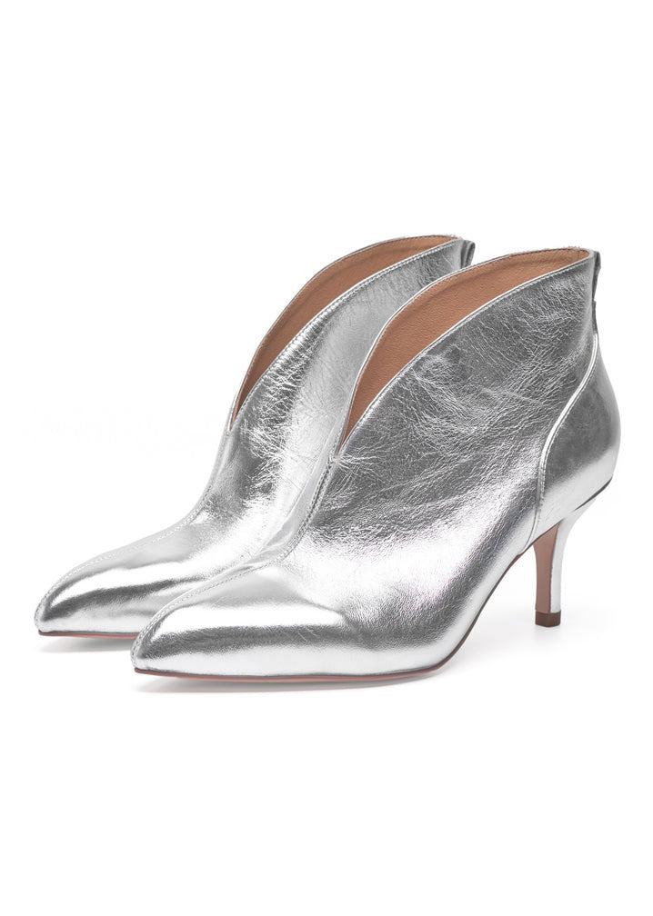 Woden Valentine Low Cut Boots - Silver