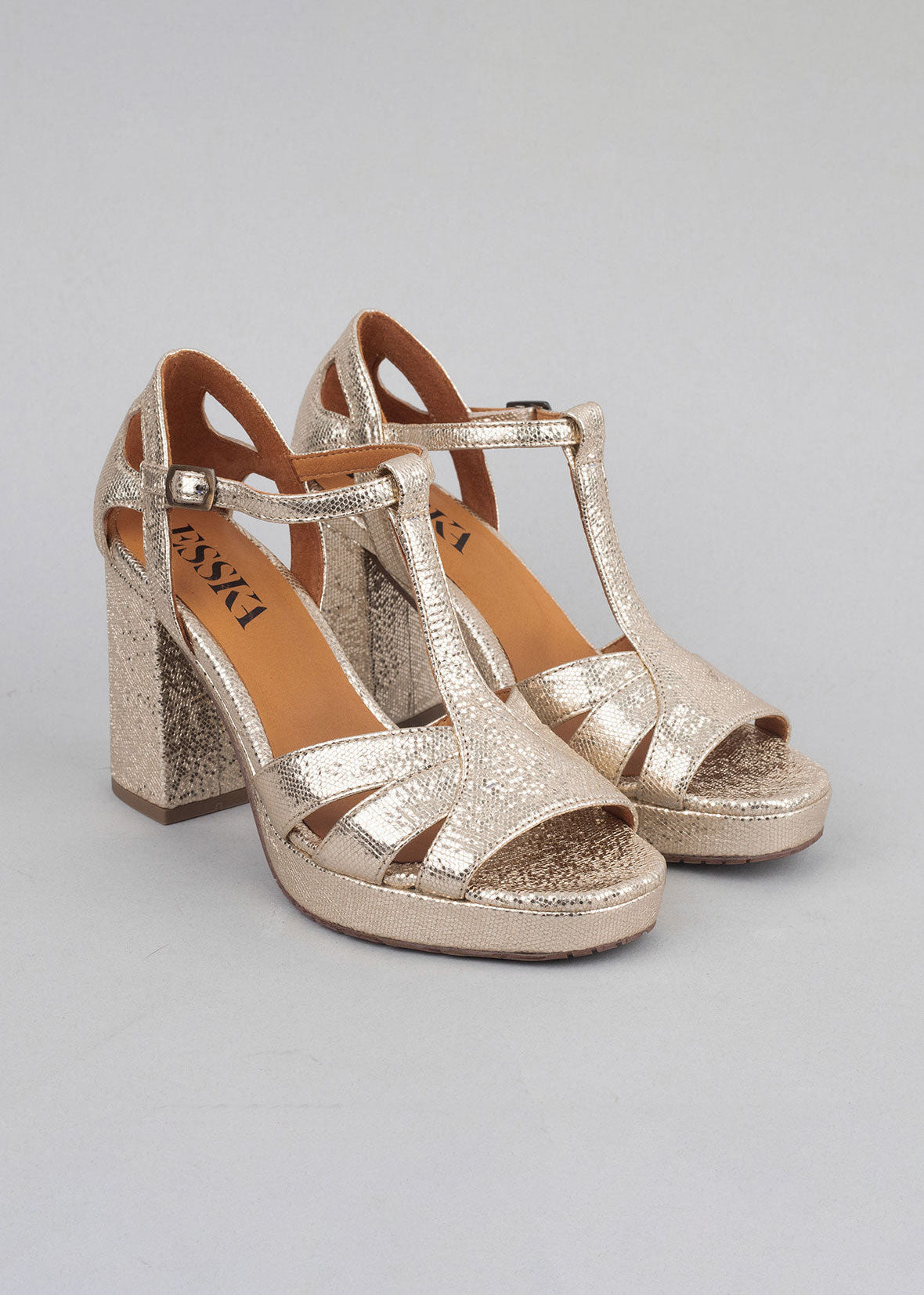 Esska Valerie Platinum Heeled Sandals