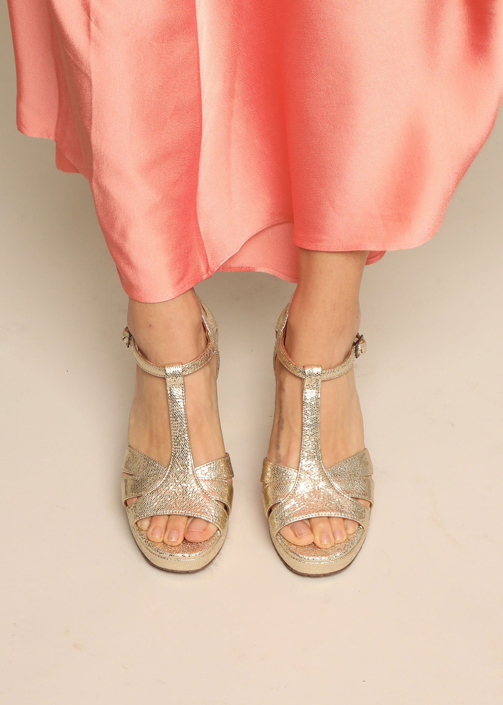 Esska Valerie Platinum Heeled Sandals