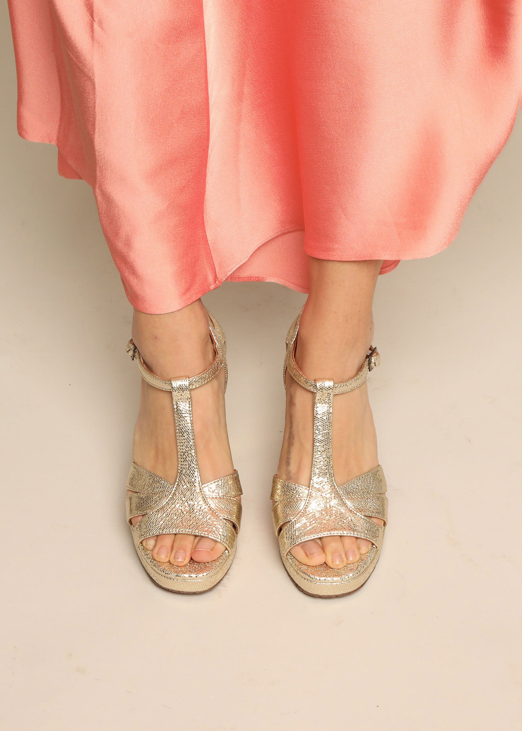 Esska Valerie Platinum Heeled Sandals