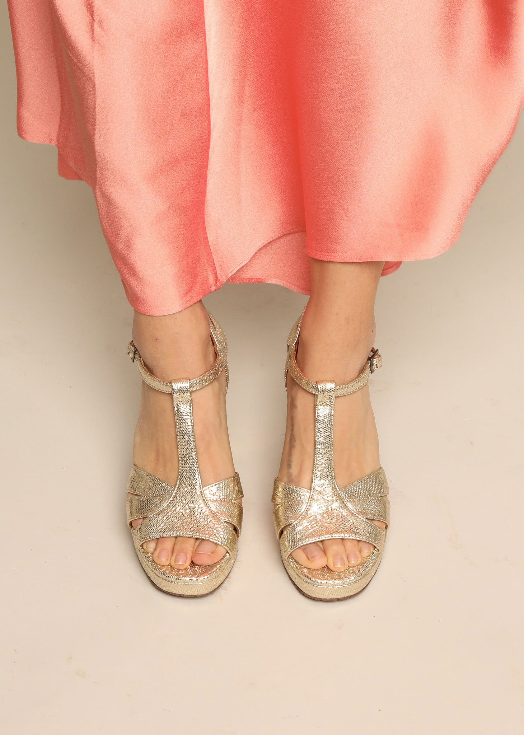 Esska Valerie Platinum Heeled Sandals