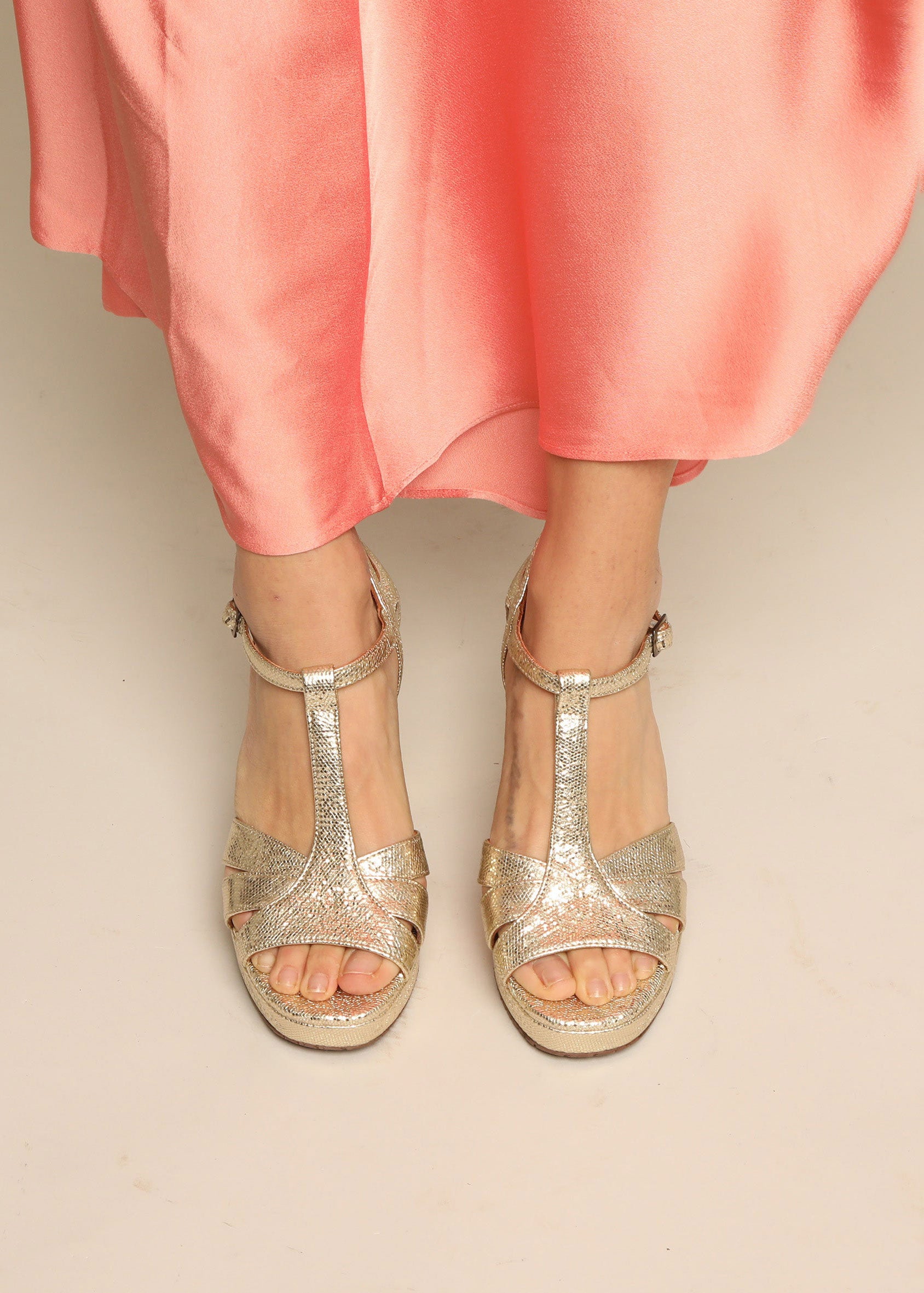 Esska Valerie Platinum Heeled Sandals