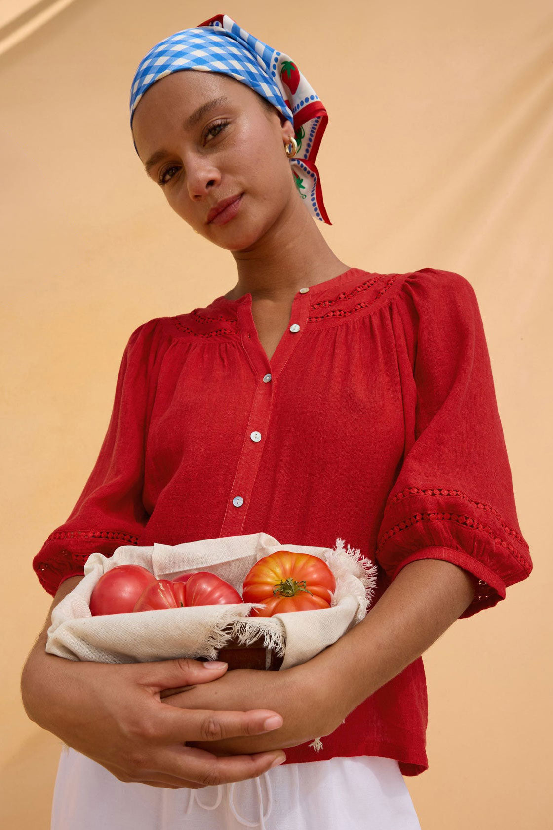 Rails Theia Top - Tomato