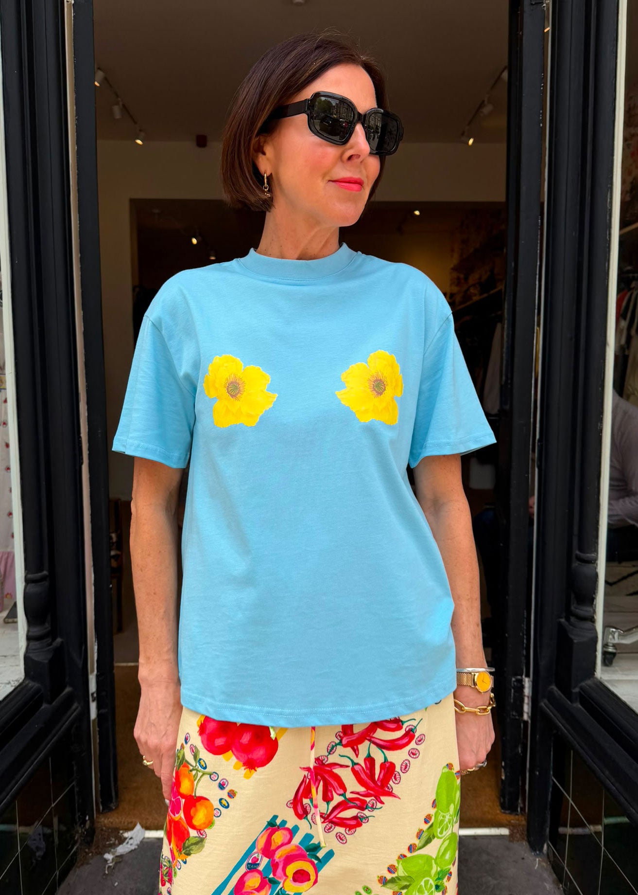 Never Fully Dressed Blue Poppy T-Shirt