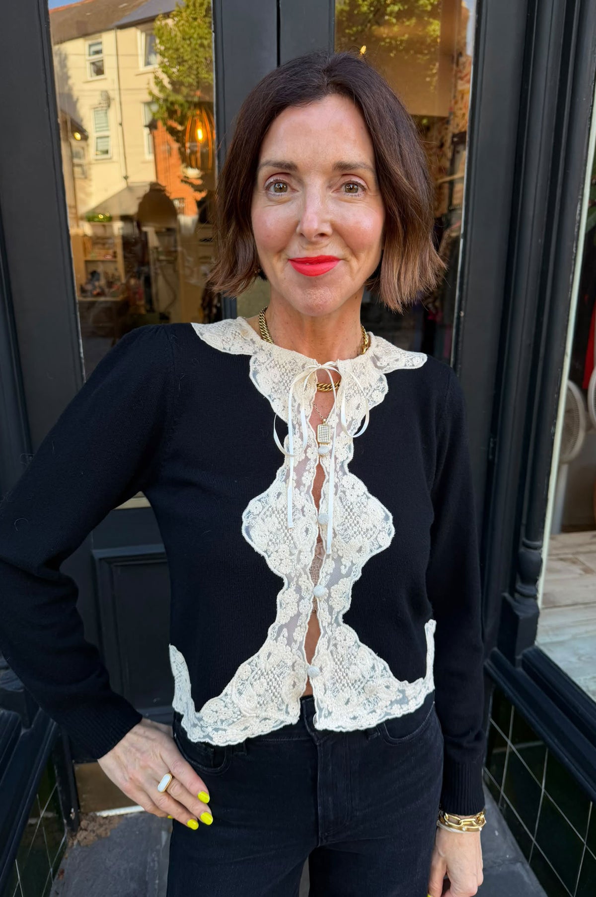 Rixo Tassia Cardigan - Black
