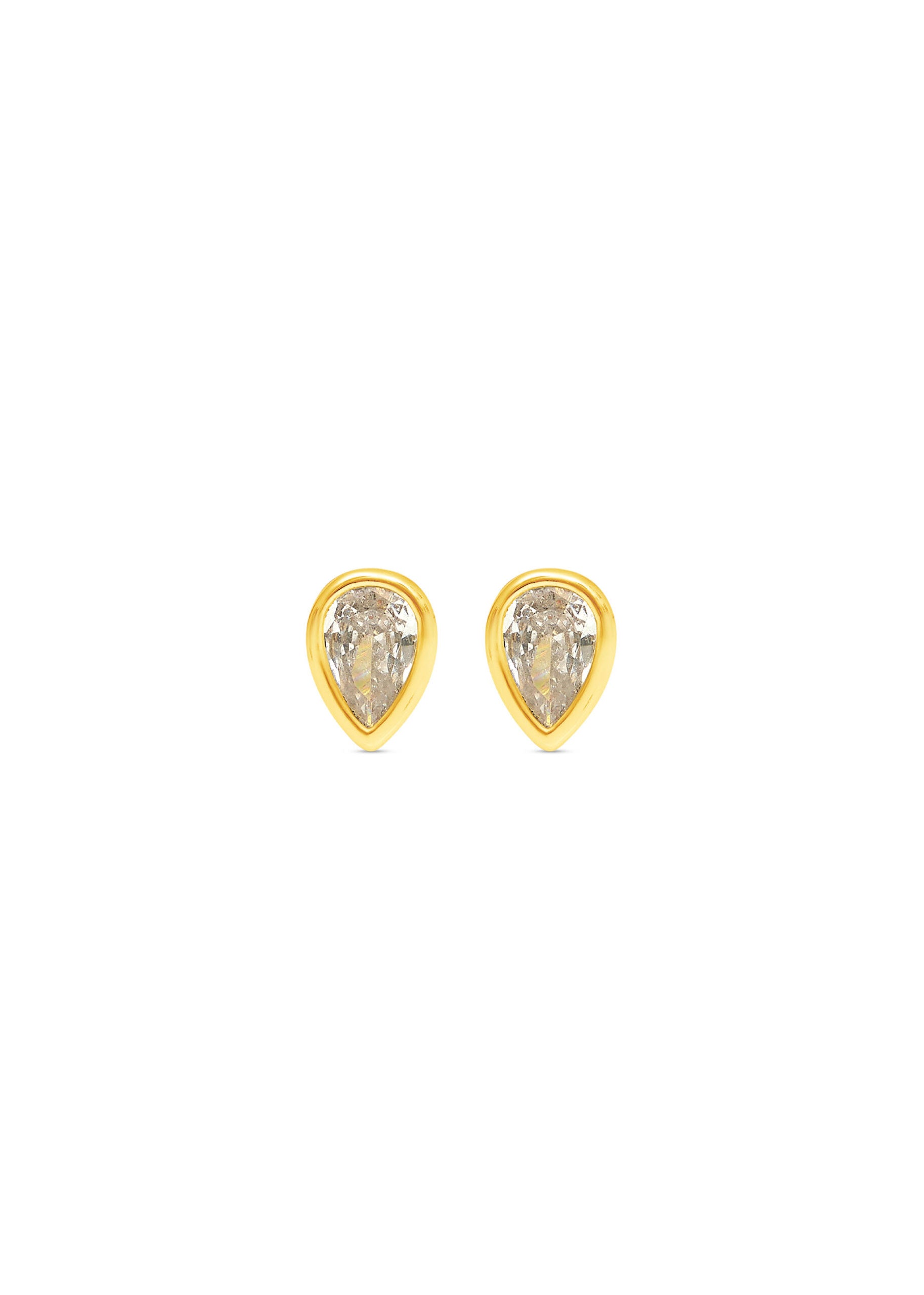Talis Chains Mini Pear Drop Studs - Cubic Zirconia