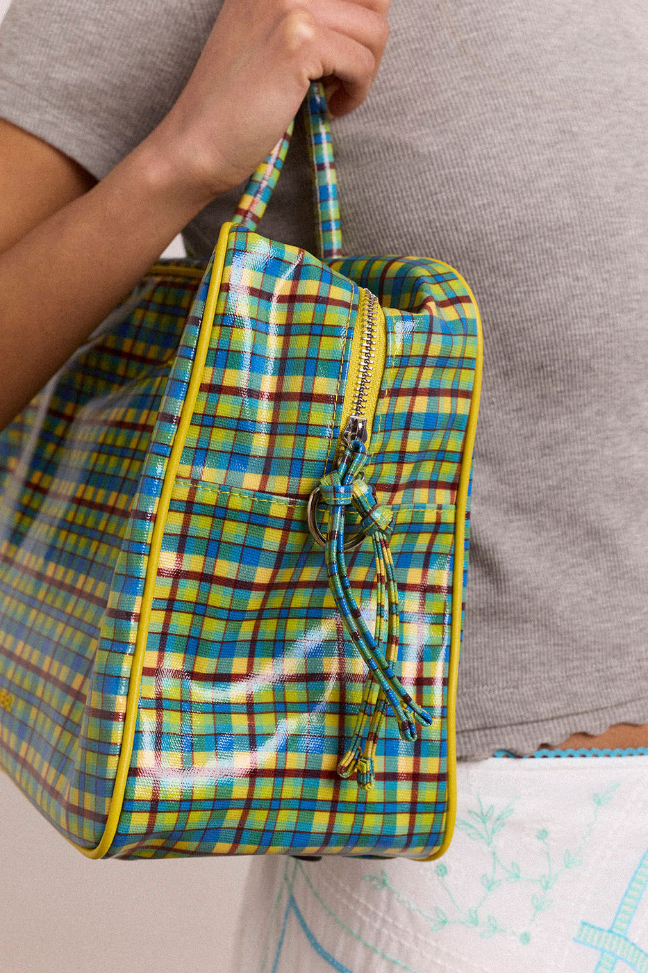 Damson Madder Truro Coated Holdall - Zesty Check