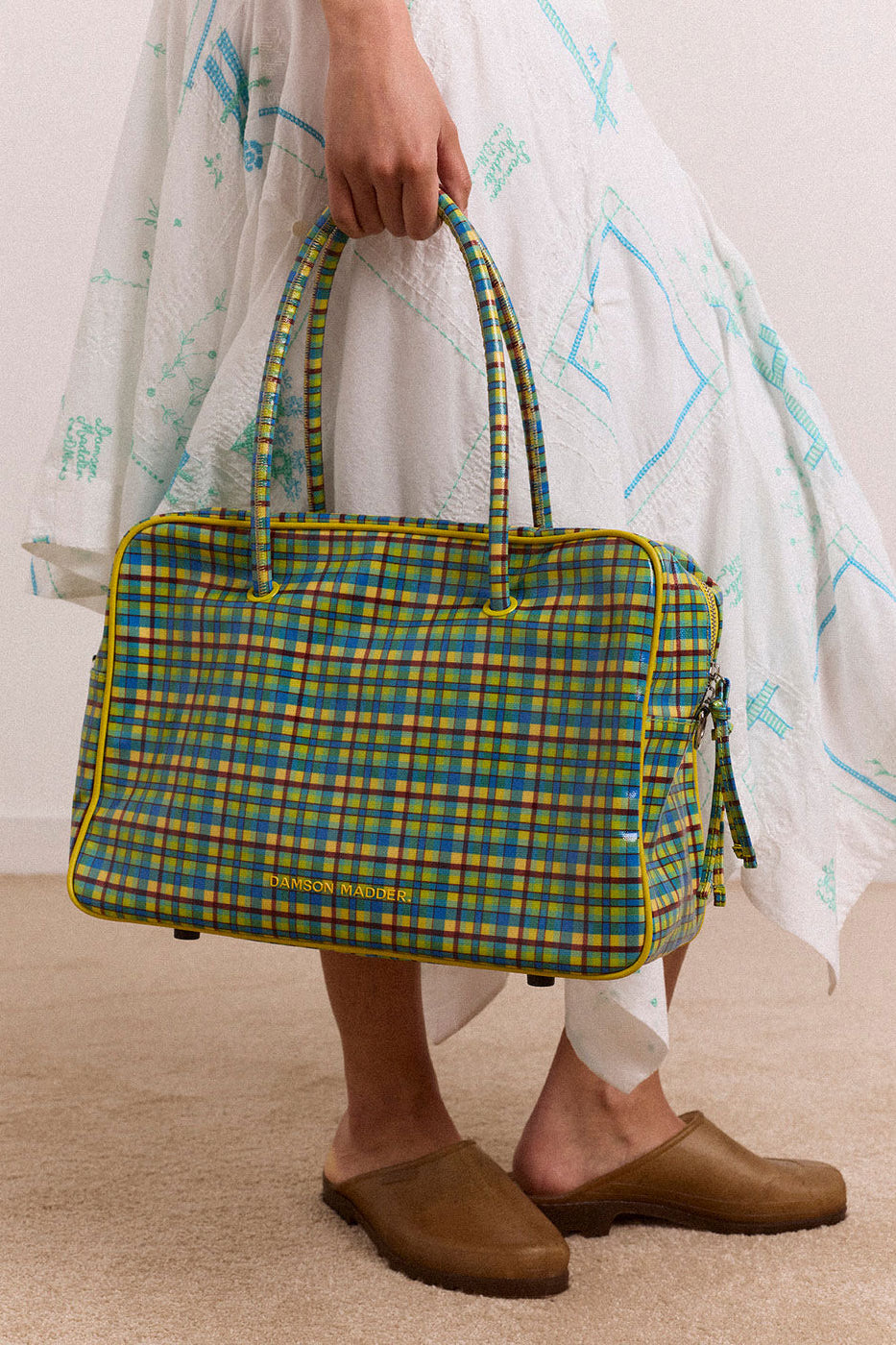 Damson Madder Truro Coated Holdall - Zesty Check