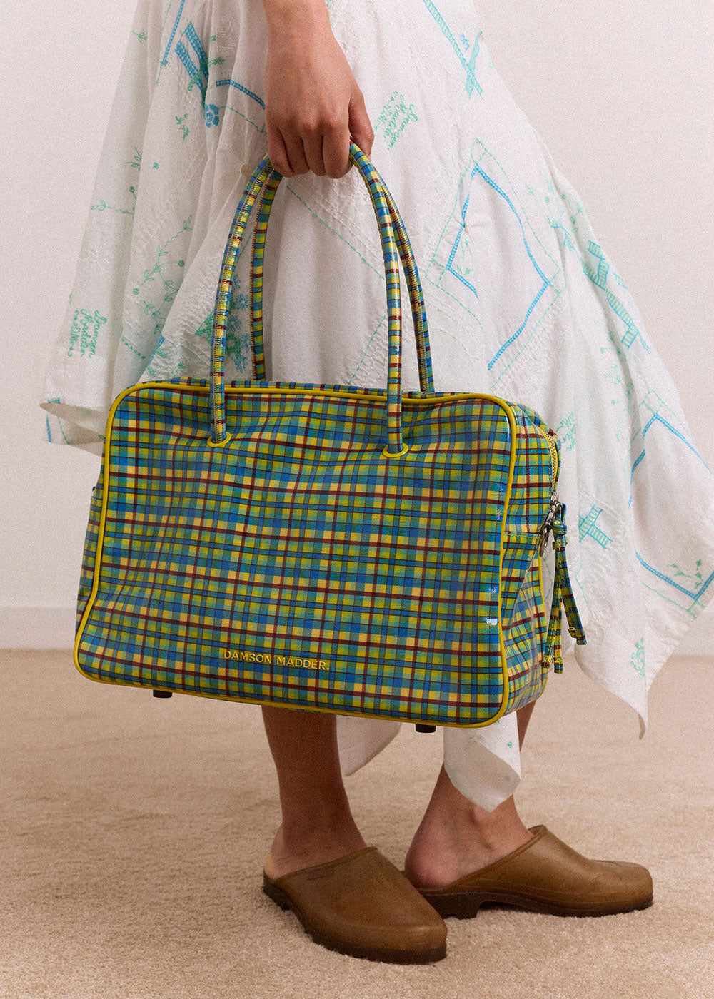 Damson Madder Truro Coated Holdall - Zesty Check