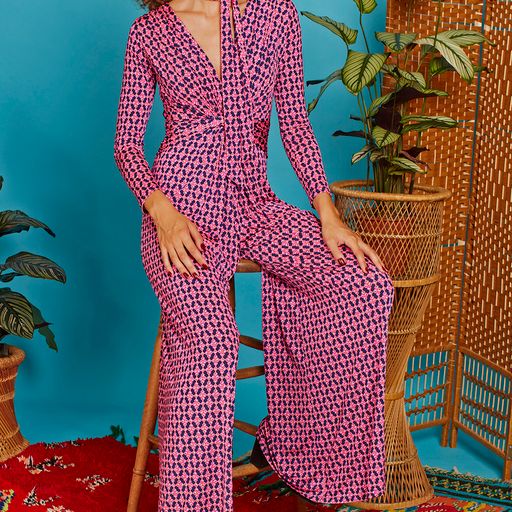 ONJENU - Leia Jumpsuit Long Sleeve - Disco Pink