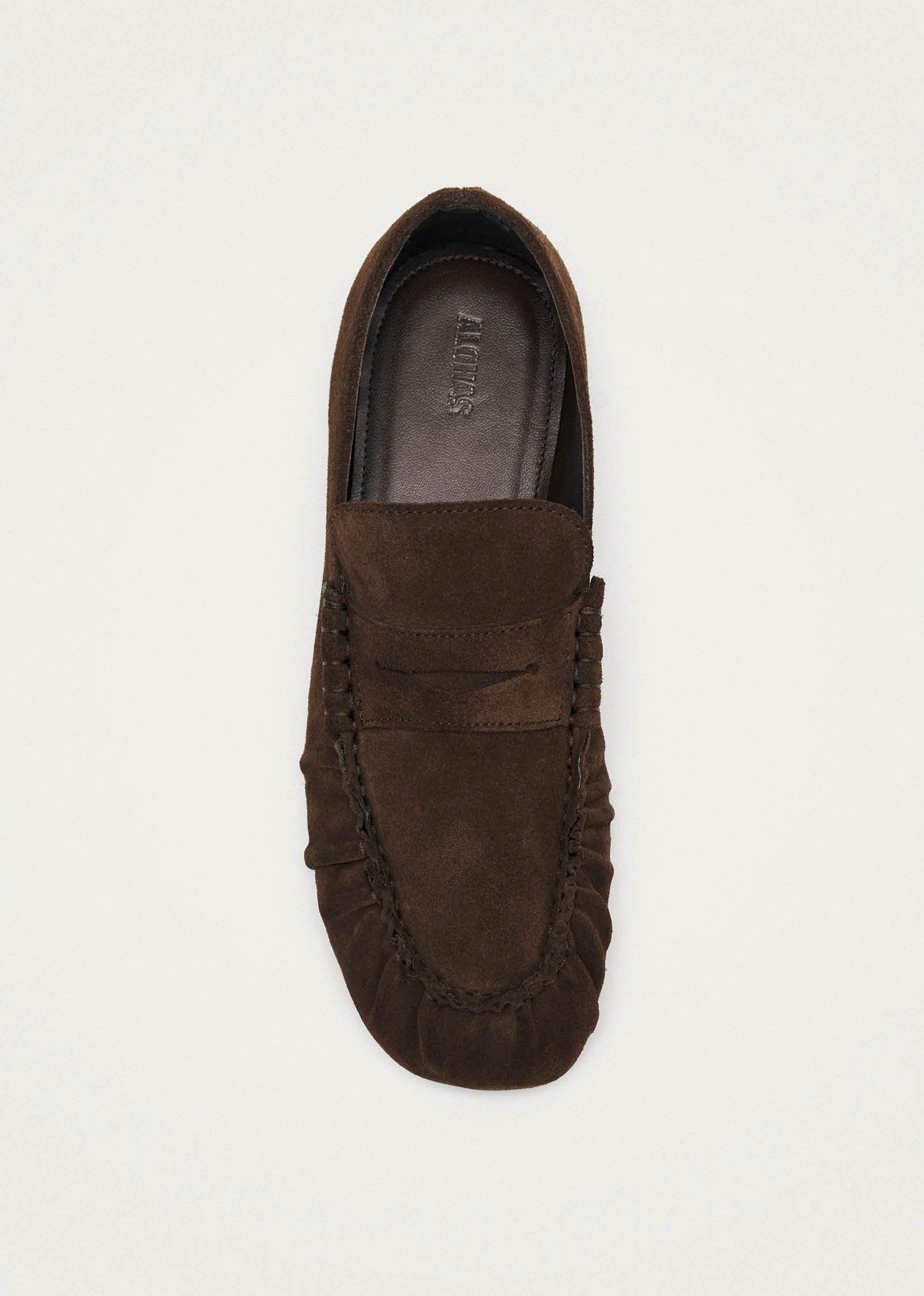 Alohas Aven Suede Leather Loafers - Brown