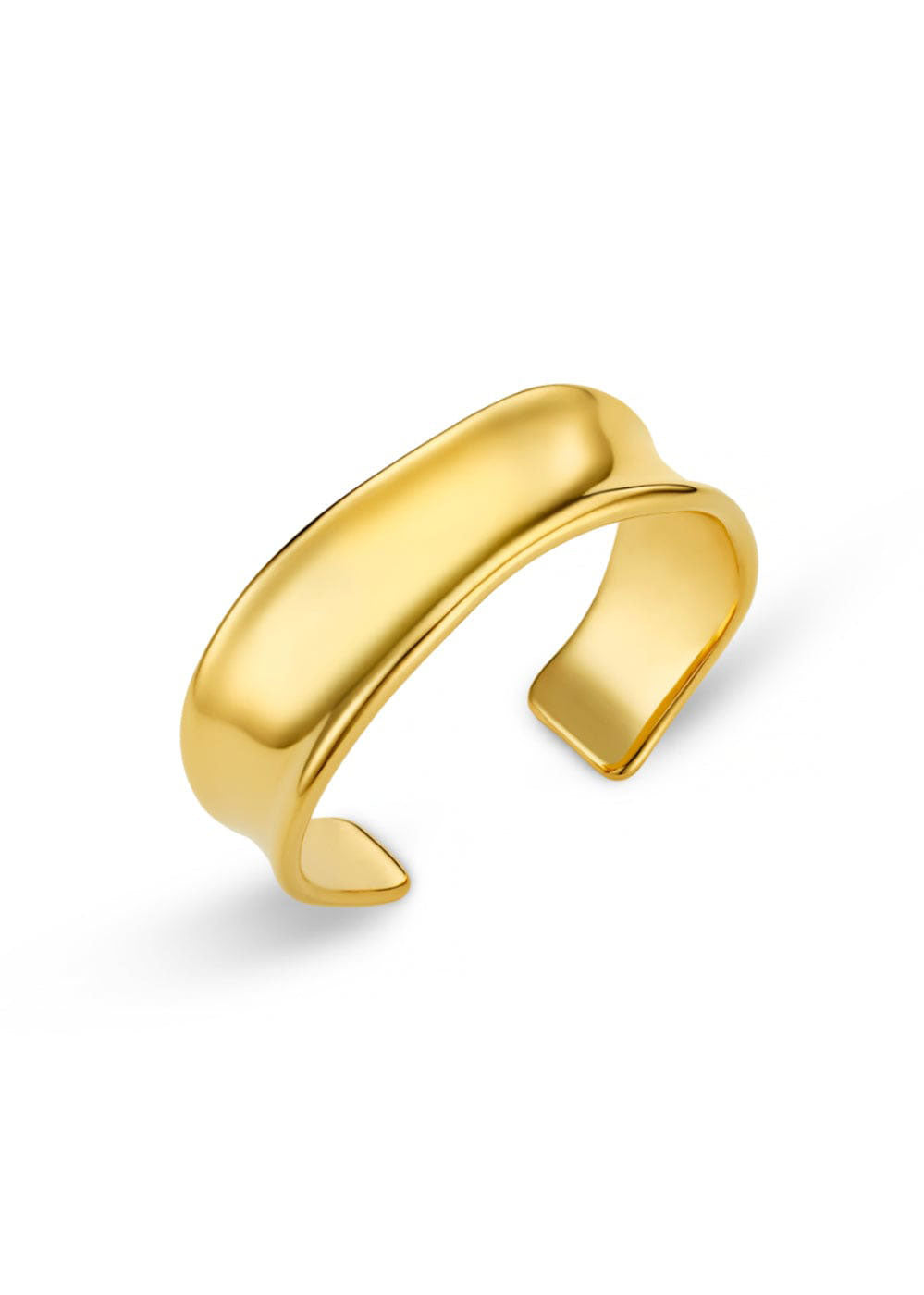 Orelia LUXE Polished Molten Bangle - Gold