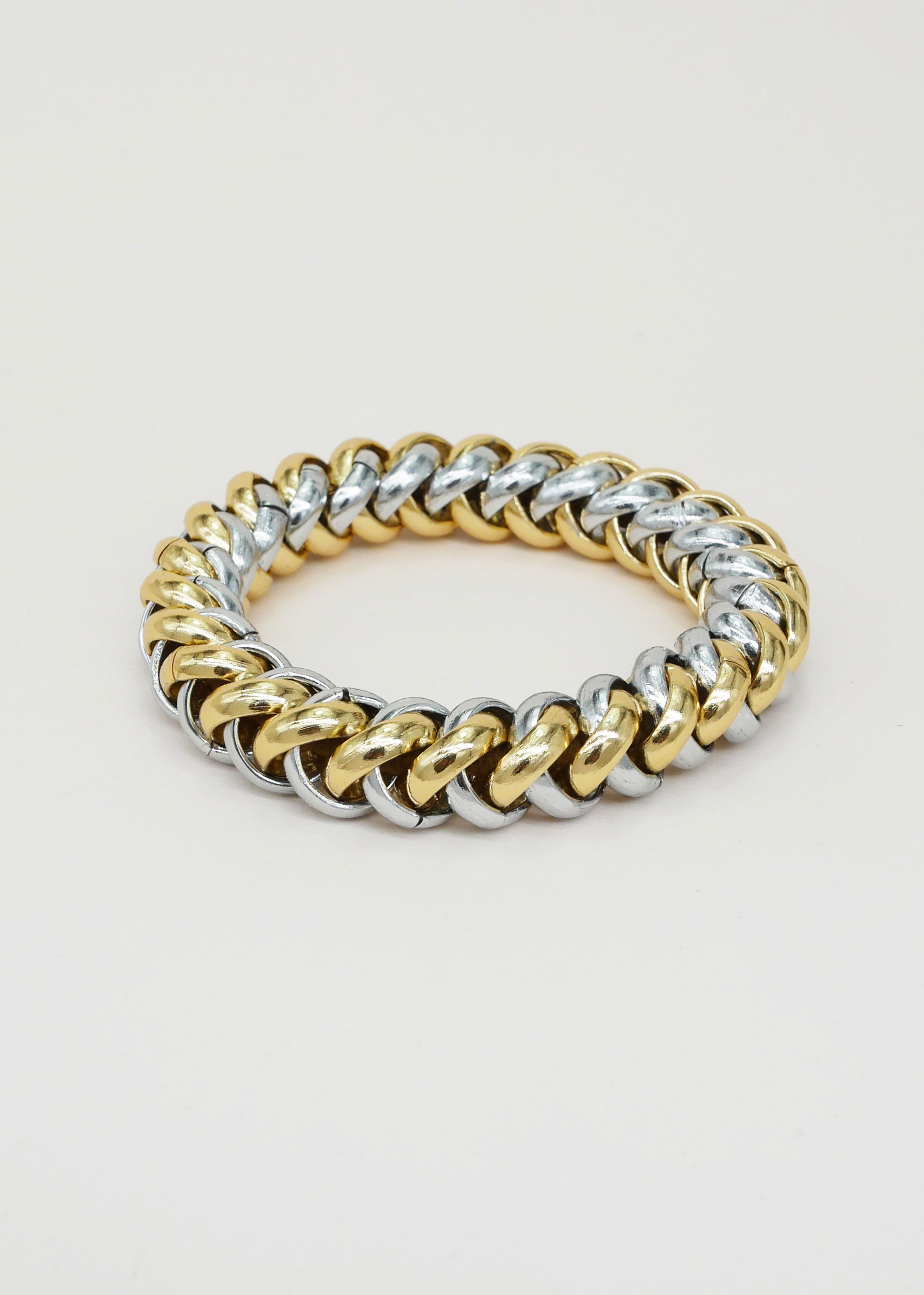 Scrunchie Is Back BICHOUS Chain Hair Tie Bracelet - Gold & Silver