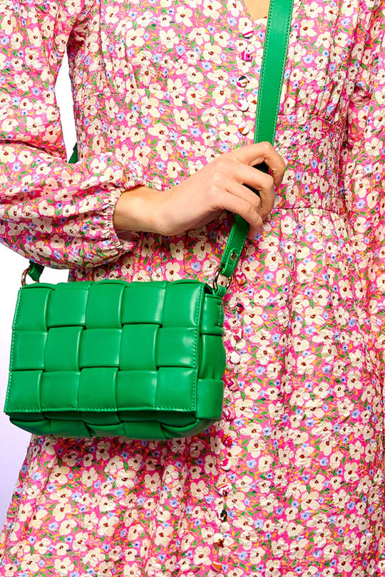 Noella - Brick Compartment Bag - Bright Green