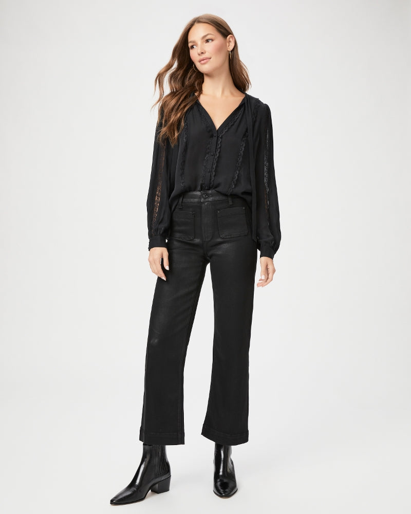 Paige - Leenah Ankle - Black Luxe Coating