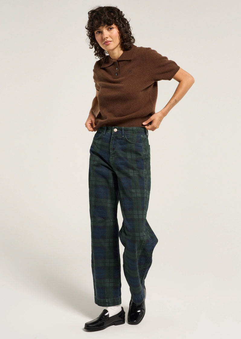 Damson Madder Neve Jeans - Over Dye Check