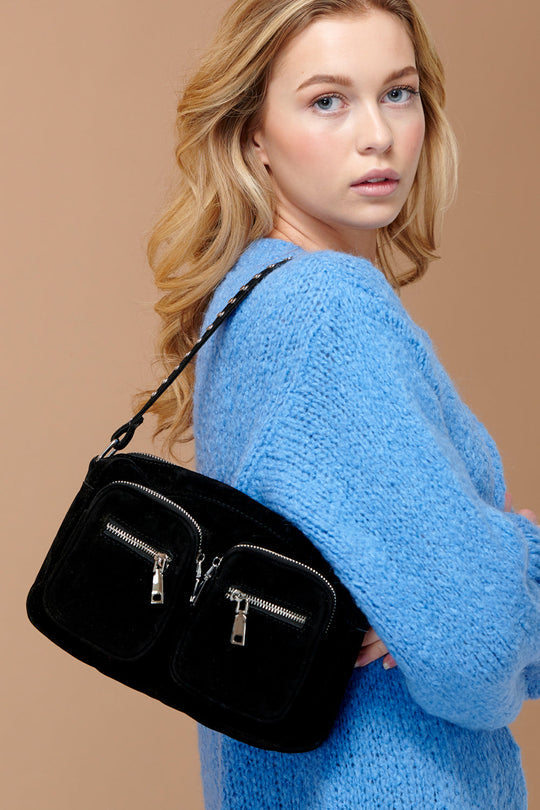 Noella - Celina bag - Black Suede