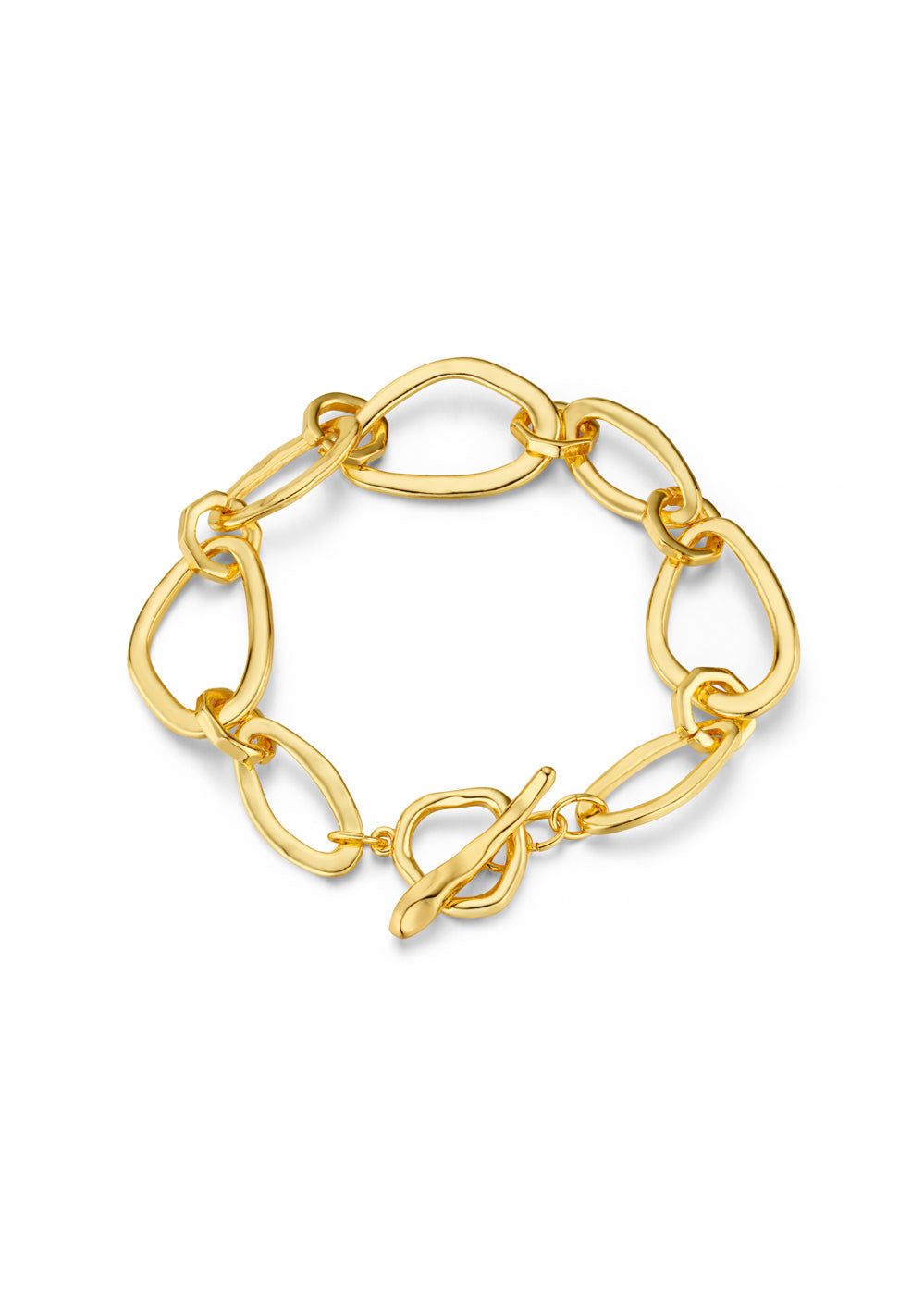Orelia Organic Oval Link T-Bar Bracelet