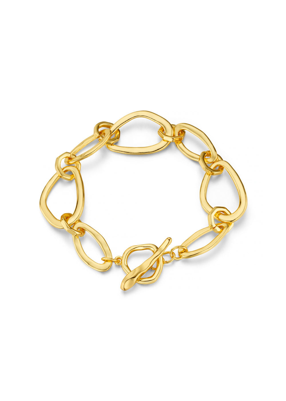 Orelia Organic Oval Link T-Bar Bracelet