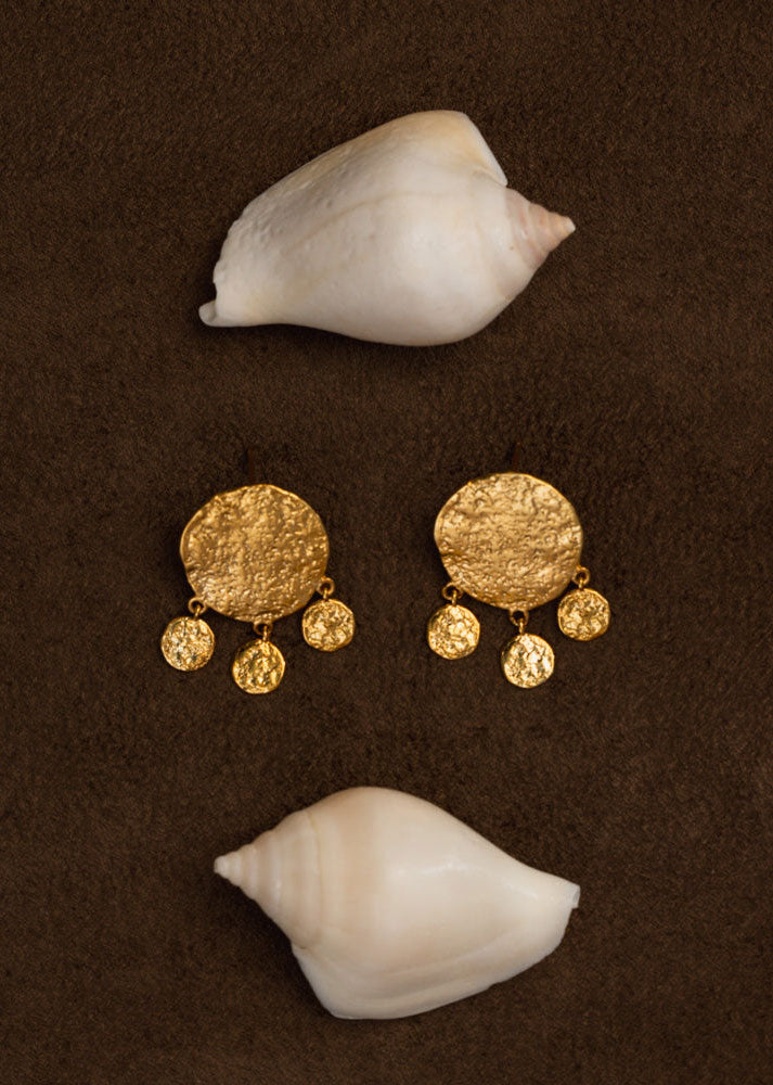 Orelia Molten Coin Shaker Earrings