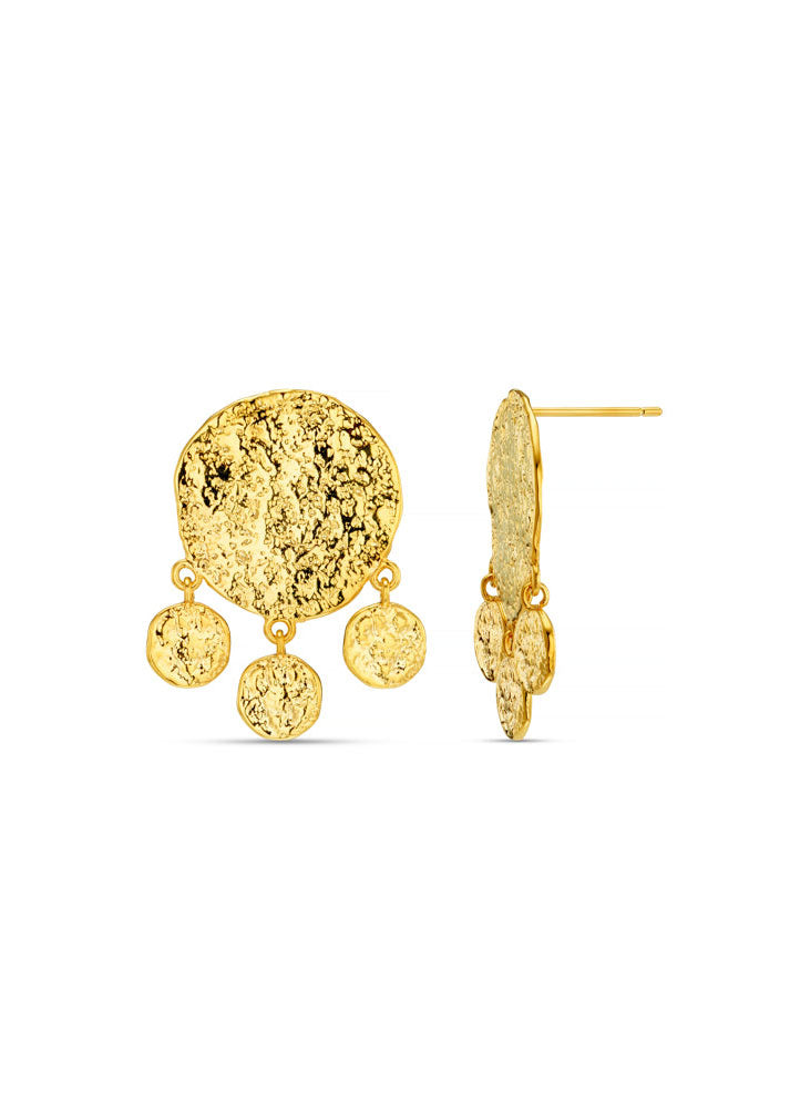 Orelia Molten Coin Shaker Earrings