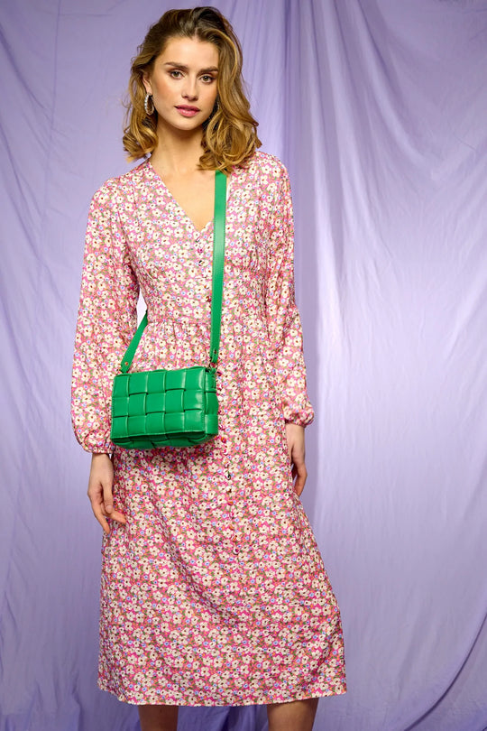 Noella - Brick Compartment Bag - Bright Green
