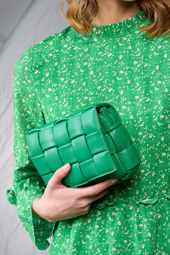 Noella - Brick Compartment Bag - Bright Green