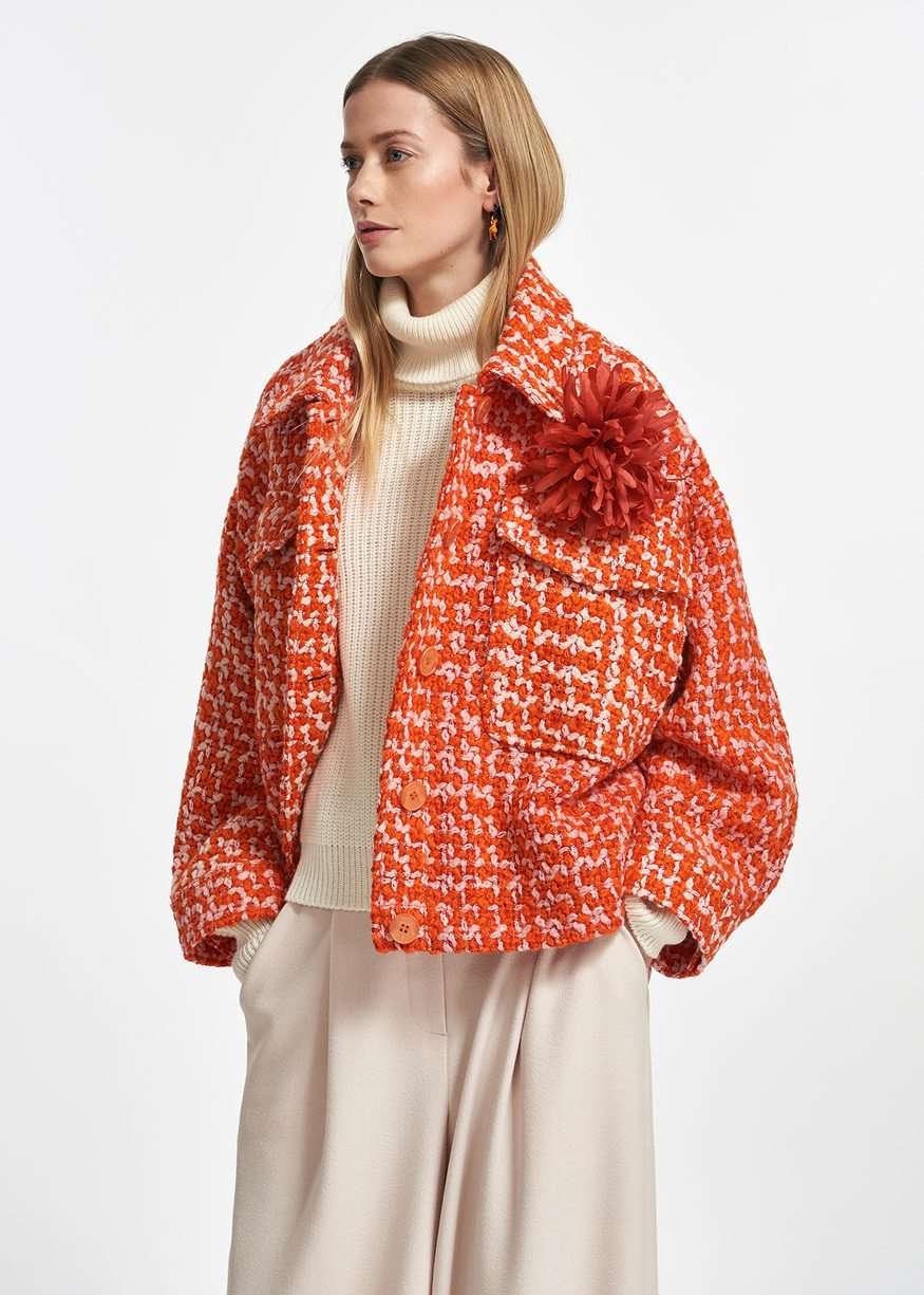 Essentiel Antwerp - Energised Oversized Jacket - Tiger Blossom
