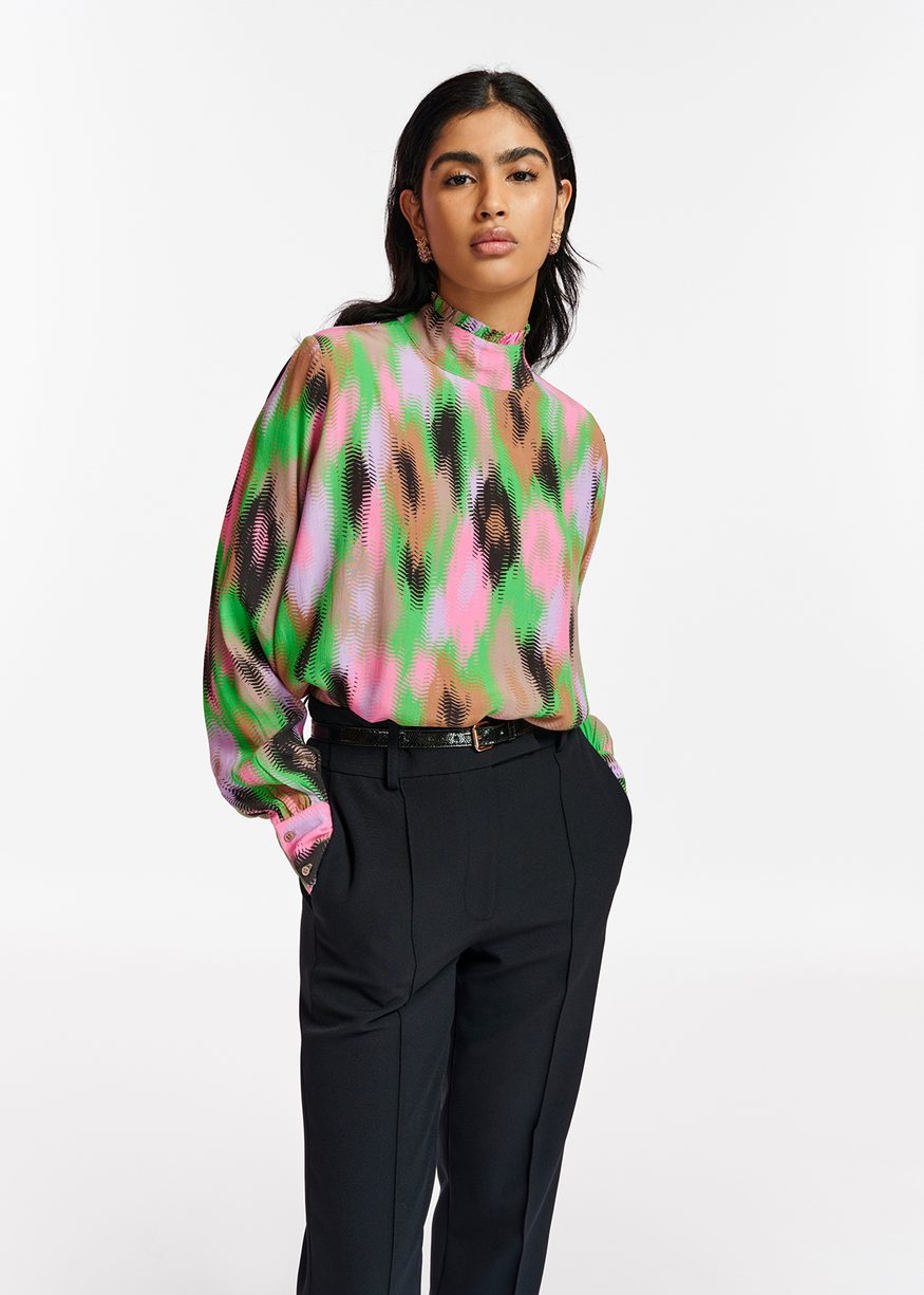 Essentiel Antwerp - Multicolour High Neck Top