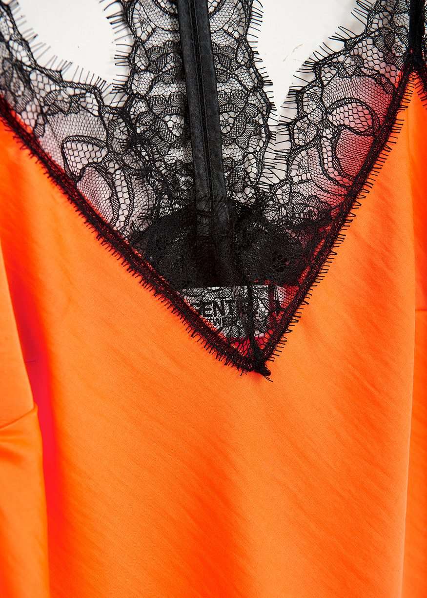 Essentiel Antwerp - Orange Lace Trimmed Camisole