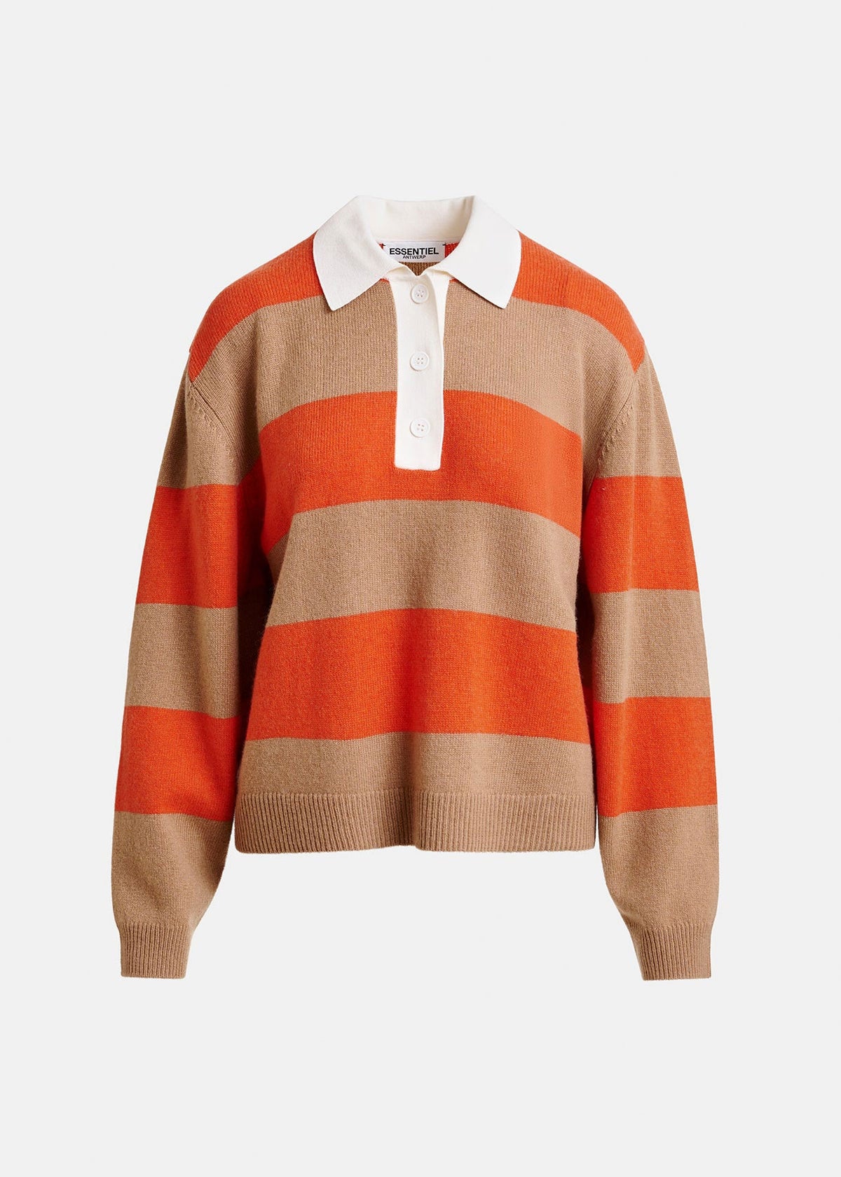 Essentiel Antwerp Jezebel Striped Polo - Orange